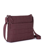 Sakroots Basic Crossbody - EcoTwill - Black Cherry Woven Quilted