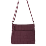 Sakroots Basic Crossbody - EcoTwill - Black Cherry Woven Quilted